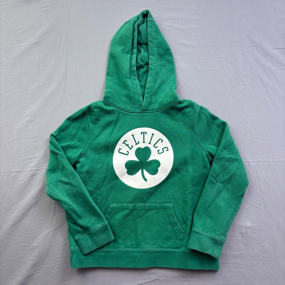 Outerstuff‎ Boston Celtics Youth Green Shamrock Logo Fleece Hoodie Sweatshirt